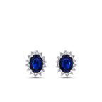 2,13 ct. Diamant Saphir Ohrringe