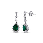 1,66 ct. Diamant Smaragd Ohrringe