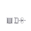0,11 ct. Diamant Quadratische Ohrringe