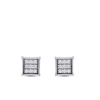 0,11 ct. Diamant Quadratische Ohrringe