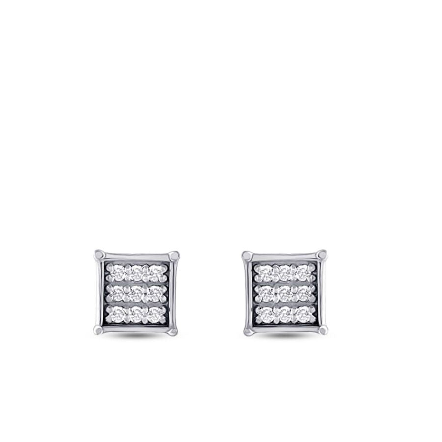 0.11 ct. Diamant Quadratische Ohrringe