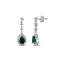 1,07 ct. Diamant Smaragd Ohrringe