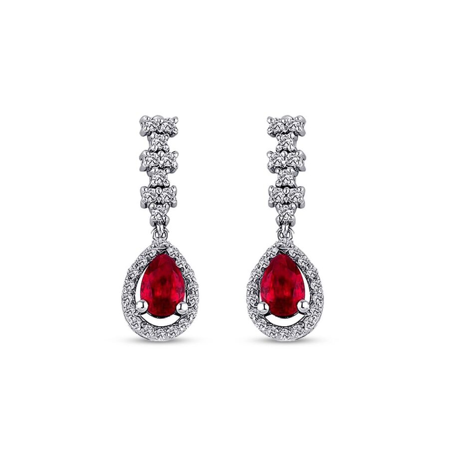 2.07 ct. Diamant Rubin Ohrringe