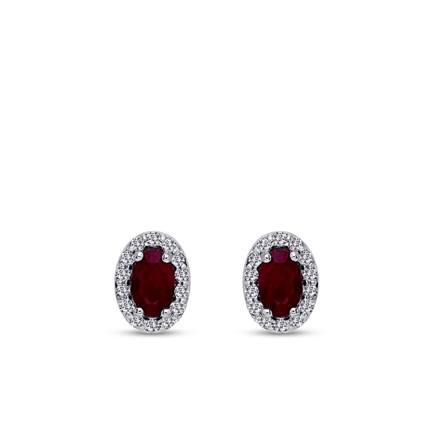 0.77 ct. Diamant Rubin Ohrringe