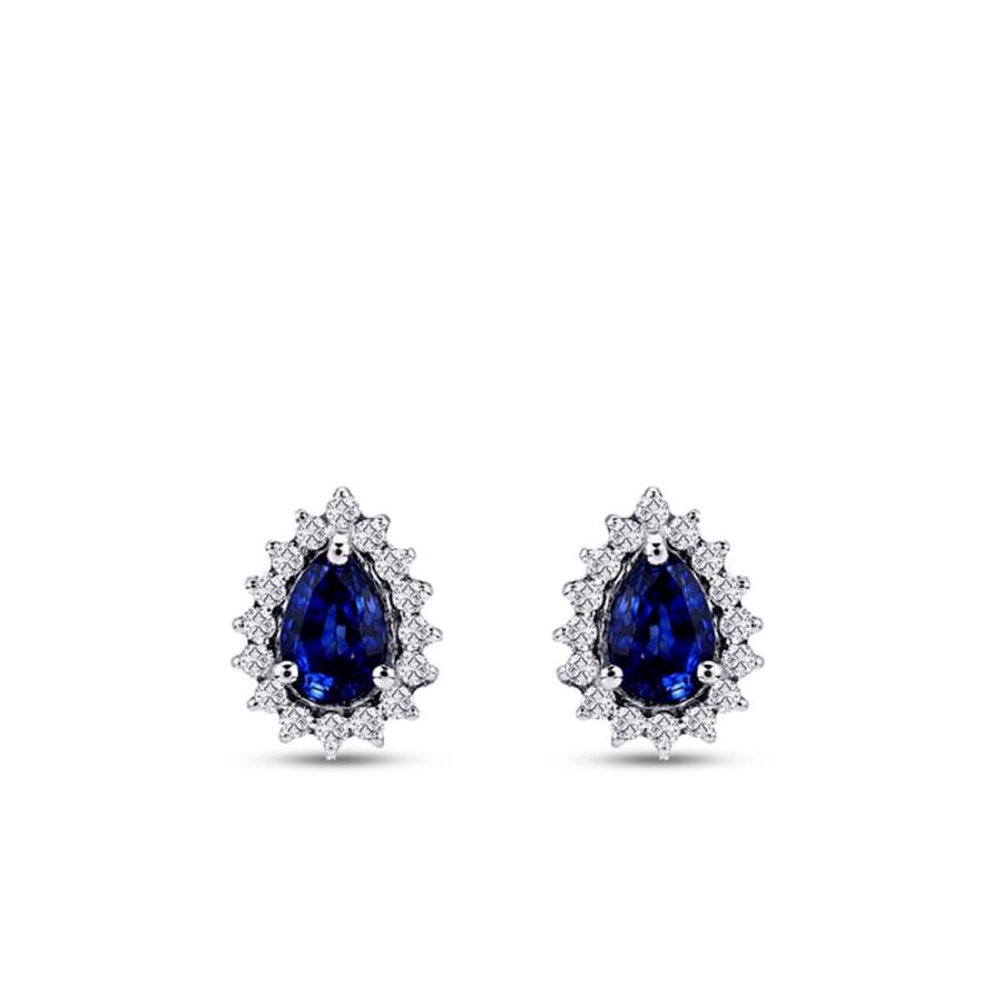 1,68 ct. Diamant Saphir Ohrringe