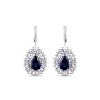 9.49 ct. Diamant Saphir Ohrringe