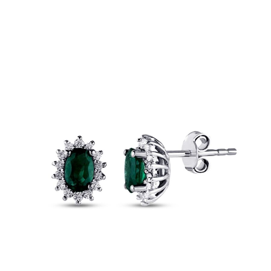 1.60 ct. Diamant Smaragd Ohrringe