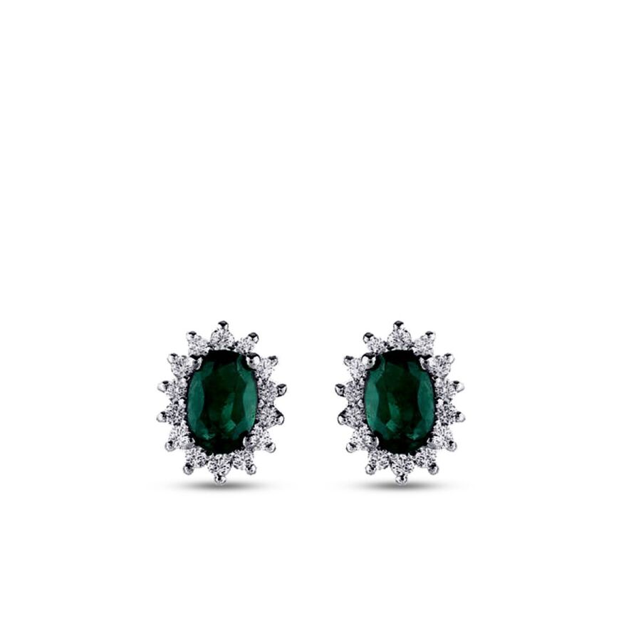 1.60 ct. Diamant Smaragd Ohrringe