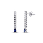 1.28 ct. Diamant Saphir Ohrringe