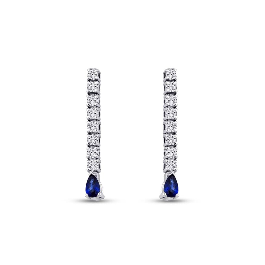 1.28 ct. Diamant Saphir Ohrringe