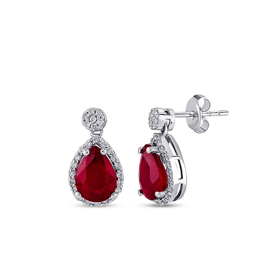 1.91 ct. Diamant Rubin Ohrringe
