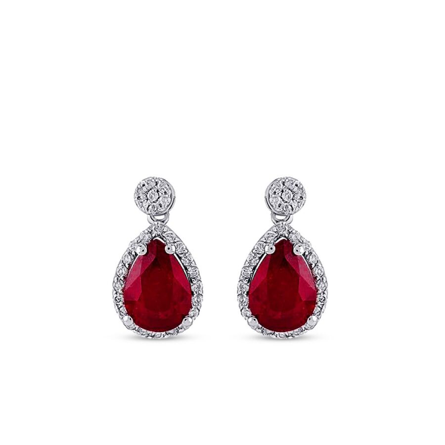 1.91 ct. Diamant Rubin Ohrringe