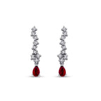 0.89 ct. Diamant Rubin Ohrringe