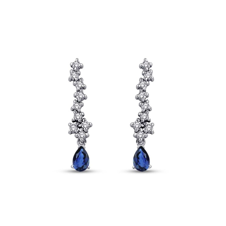 0.75 ct. Diamant Saphir Ohrringe