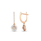 0,42 ct. Diamant Blumen Ohrringe