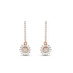 0,42 ct. Diamant Blumen Ohrringe