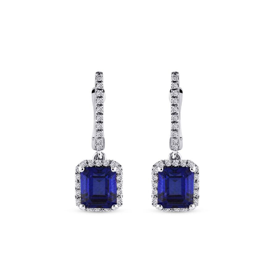 2.18 ct. Diamant Saphir Ohrringe