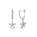 0,35 ct. Diamant Blumen Ohrringe
