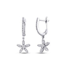 0,35 ct. Diamant Blumen Ohrringe