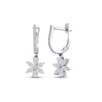0,94 ct. Diamant Blumen Ohrringe