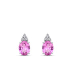 4.10 ct. Diamant Rosa Saphir Ohrringe