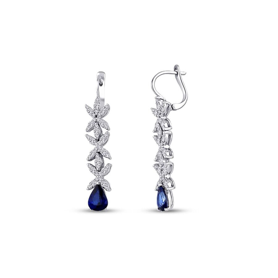 3.51 ct. Diamant Saphir Ohrringe