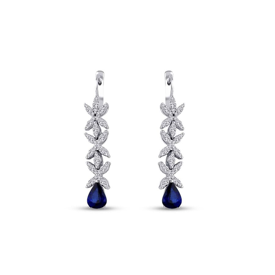 3.51 ct. Diamant Saphir Ohrringe