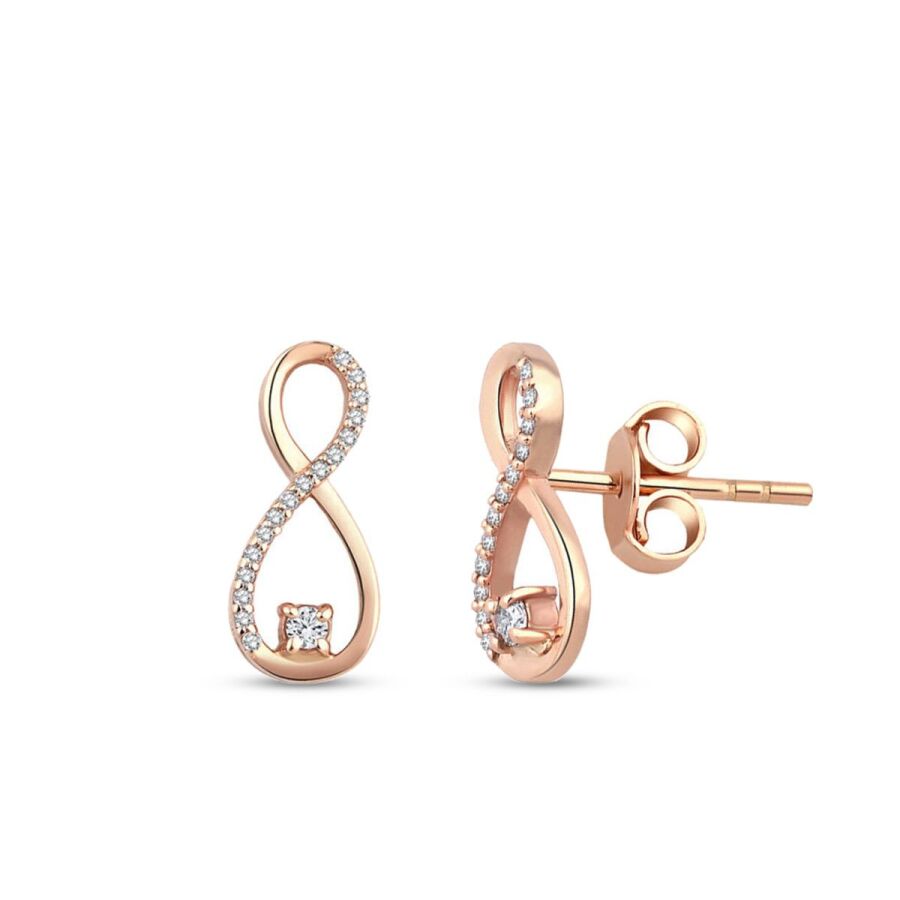 0.12 ct. Diamant Infinity Ohrringe