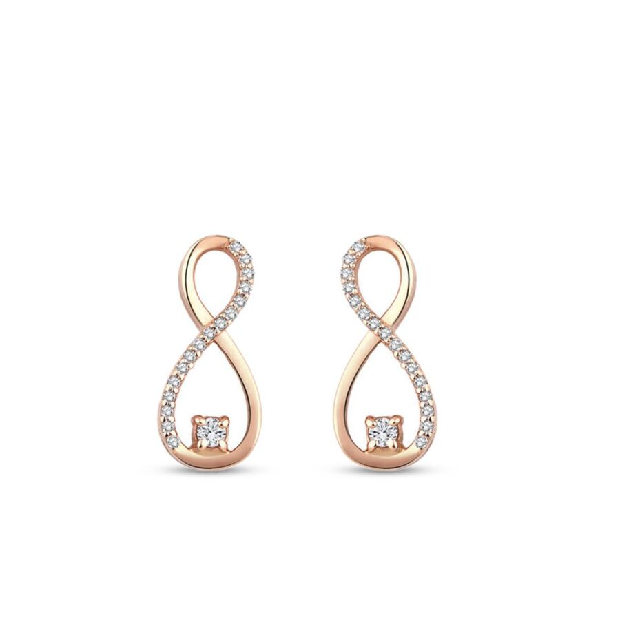 0,12 ct. Diamant Infinity Ohrringe