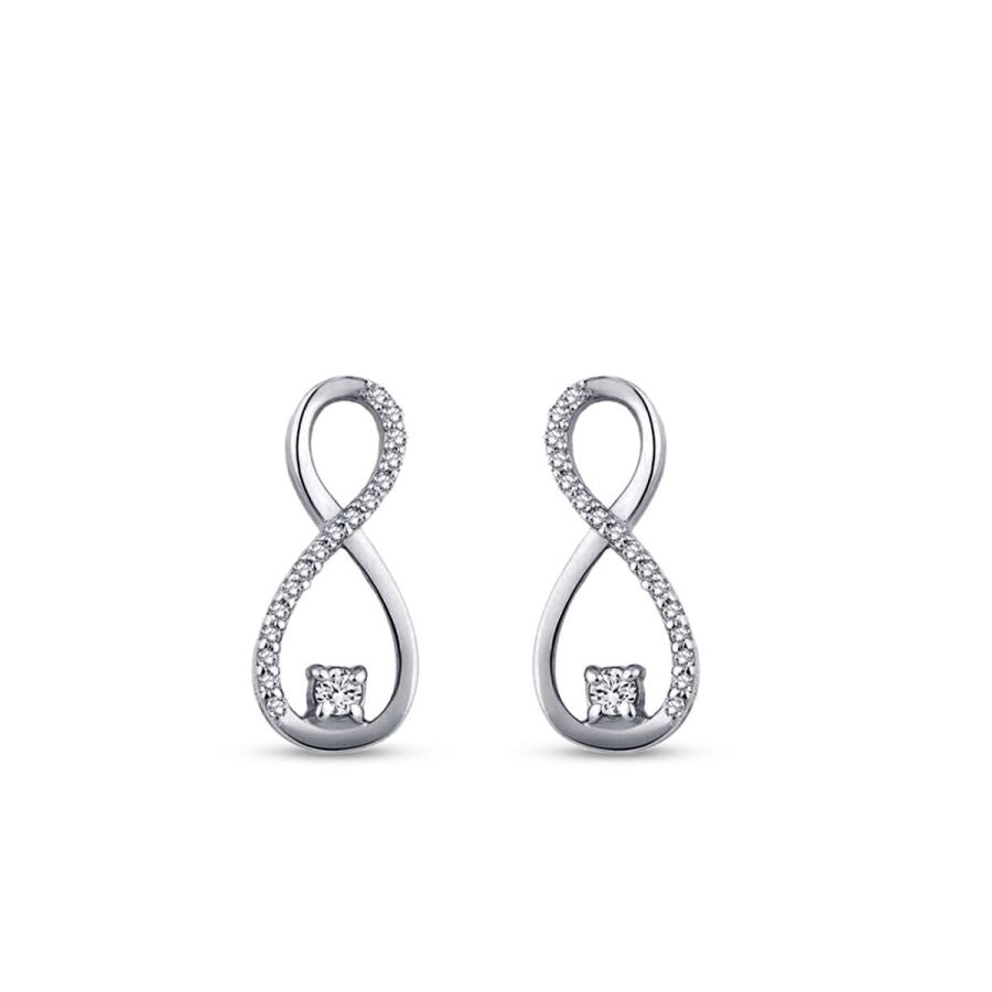 0,12 ct. Diamant Infinity Ohrringe