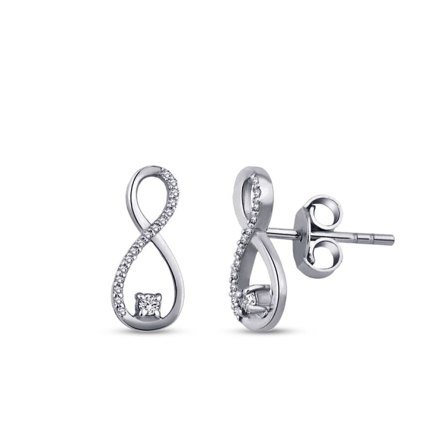 0,12 ct. Diamant Infinity Ohrringe
