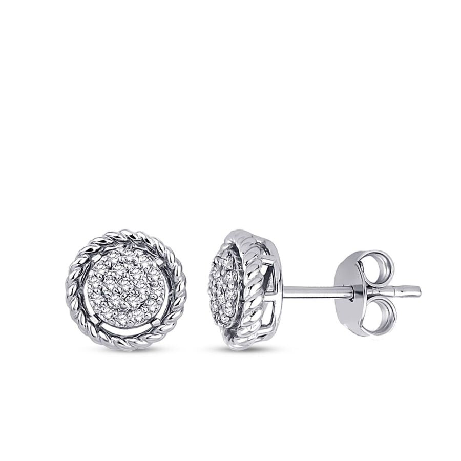 0,21 ct. Diamant Türkis Ohrringe