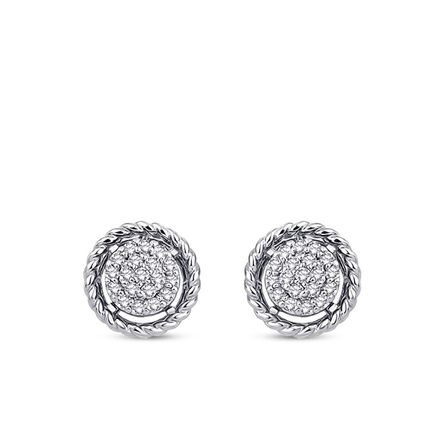 0.21 ct. Diamant Türkis Ohrringe