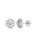 0,29 ct. Diamant Blumen ohrringe