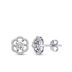 0,29 ct. Diamant Blumen ohrringe