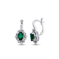 0,85 ct. Diamant Smaragd Ohrringe