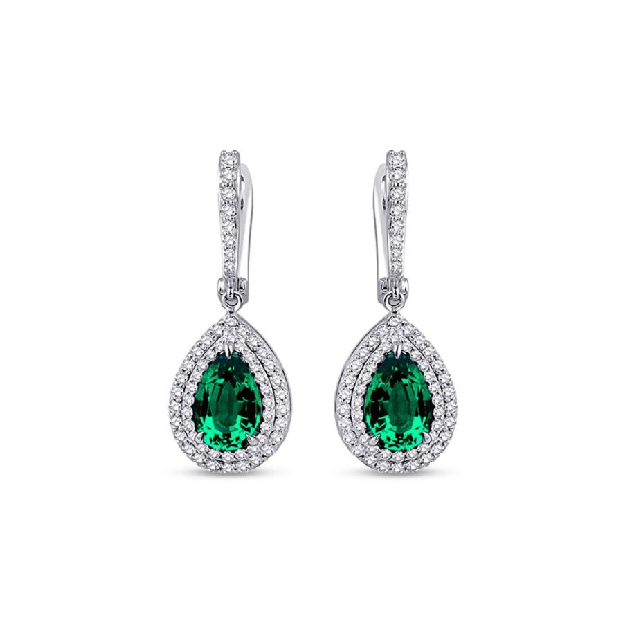 2.99 ct. Diamant Farbstein Ohrringe