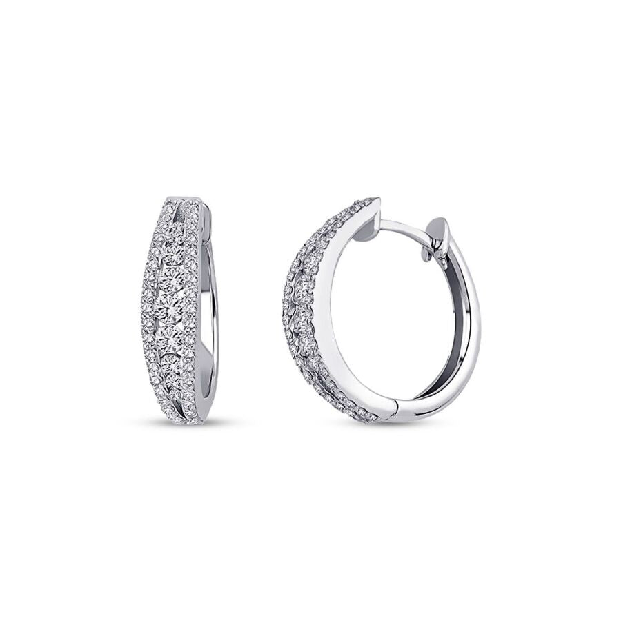 0.77 ct. Diamant Creolen Ohrringe