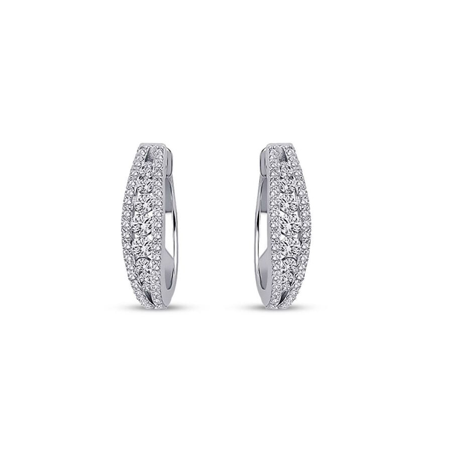 0,77 ct. Diamant Creolen Ohrringe
