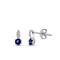 0,64 ct. Diamant Saphir Ohrringe