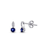 0,64 ct. Diamant Saphir Ohrringe
