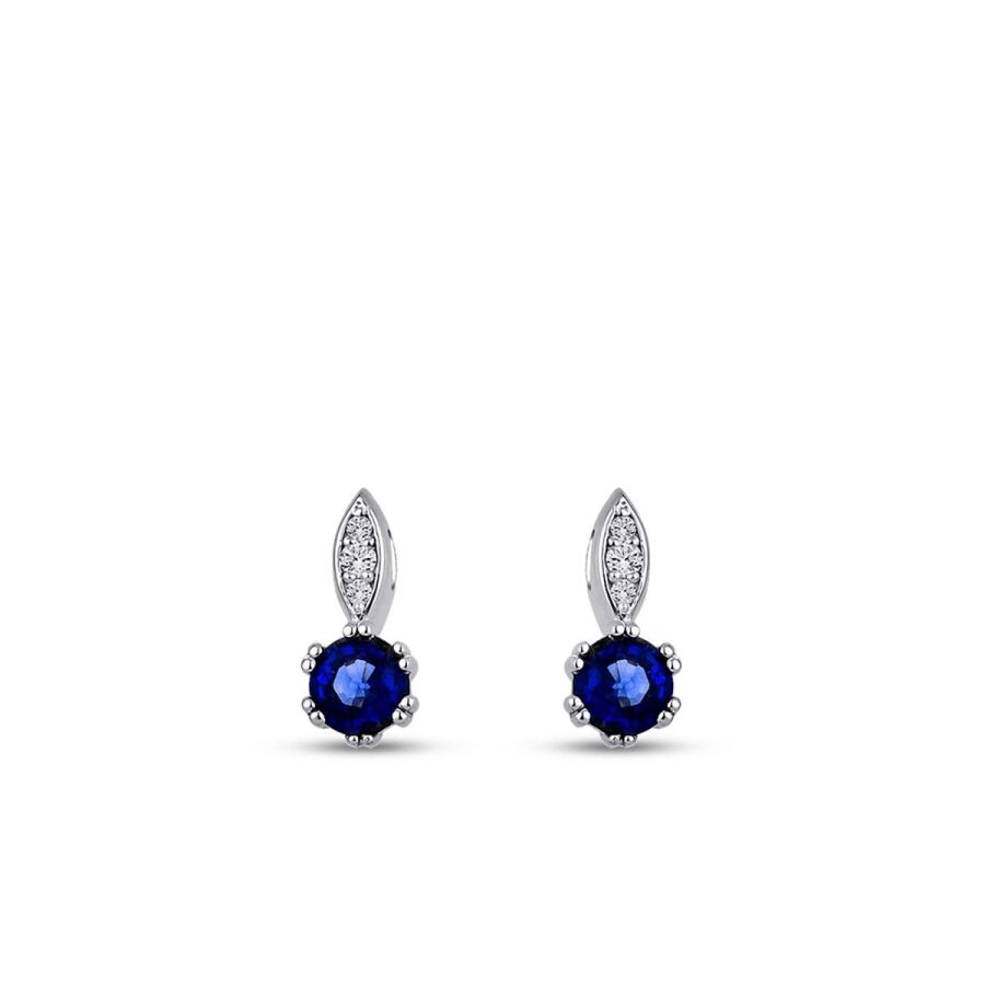 0,64 ct. Diamant Saphir Ohrringe