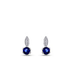 0,64 ct. Diamant Saphir Ohrringe