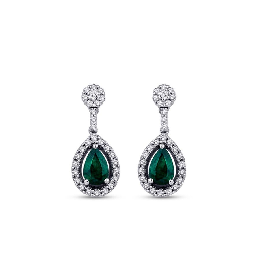 0.99 ct. Diamant Smaragd Ohrringe