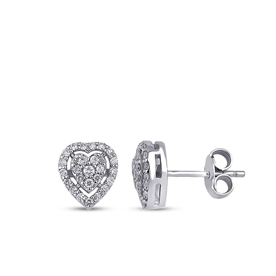 0,32 ct. Diamant Herz Ohrringe