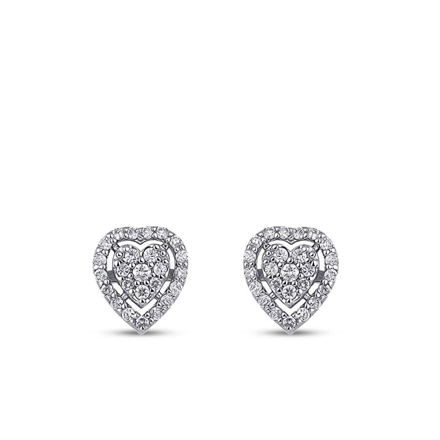 0.32 ct. Diamant Herz Ohrringe