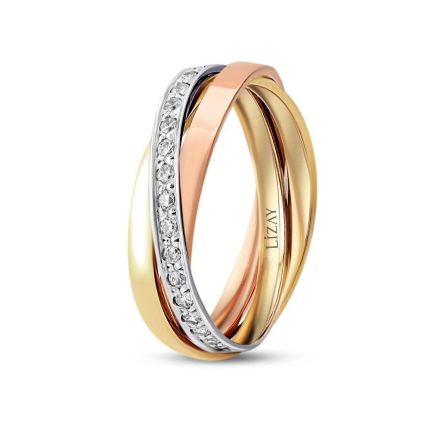 Gold Drei-Ton Ehering
