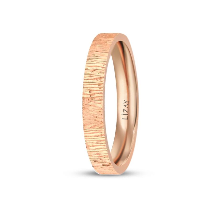Roségold Gemusterter Ehering