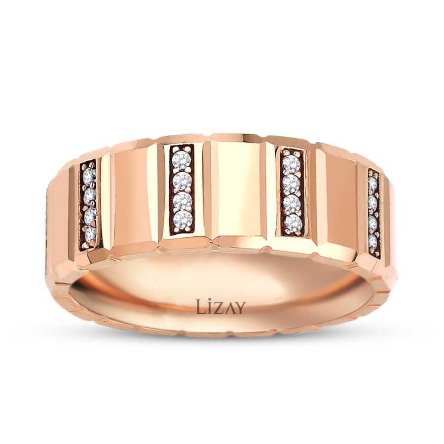 Design-Rosen-Ehering aus Gold