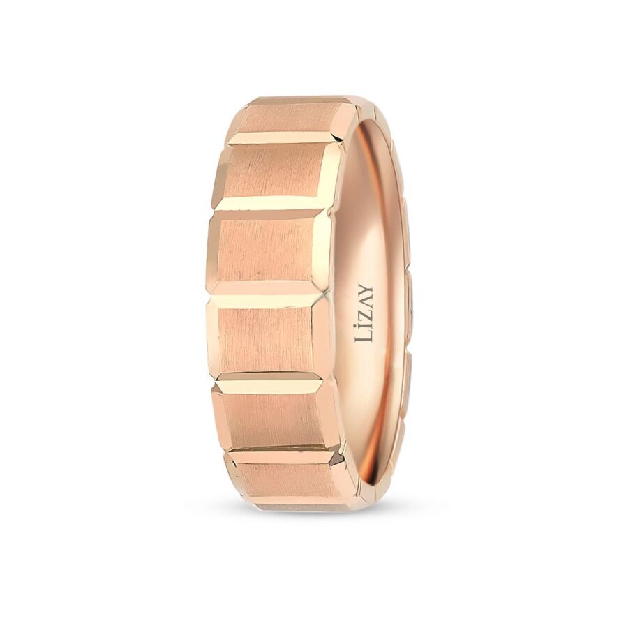 Matter Ehering aus Roségold